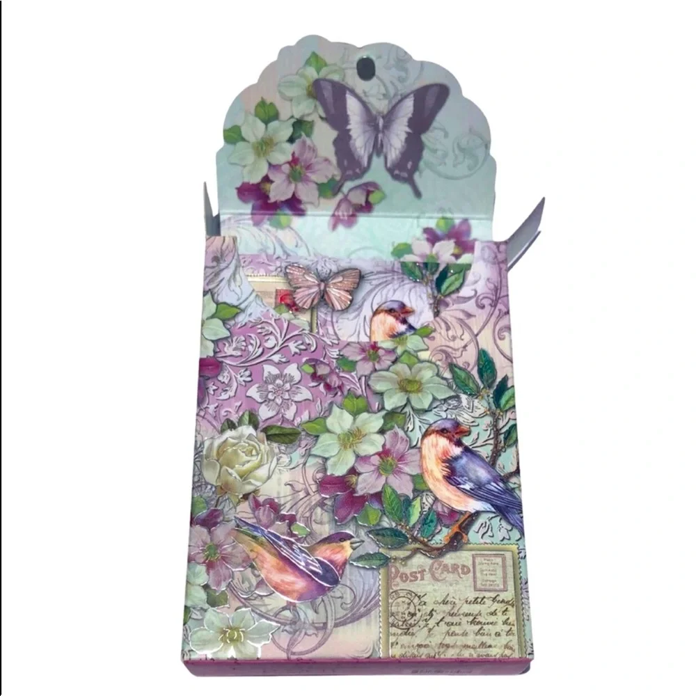 Pooch & Sweetheart Lavender Floral Bird Embellished *Pouch (73747P)